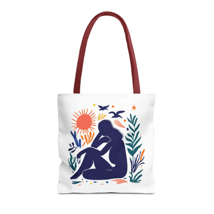Boho Art Tote Bag, Versatile Eco-Friendly Carryall, Gift for Her, Summer Outing, Beach Bag, Reusable Shopping Tote