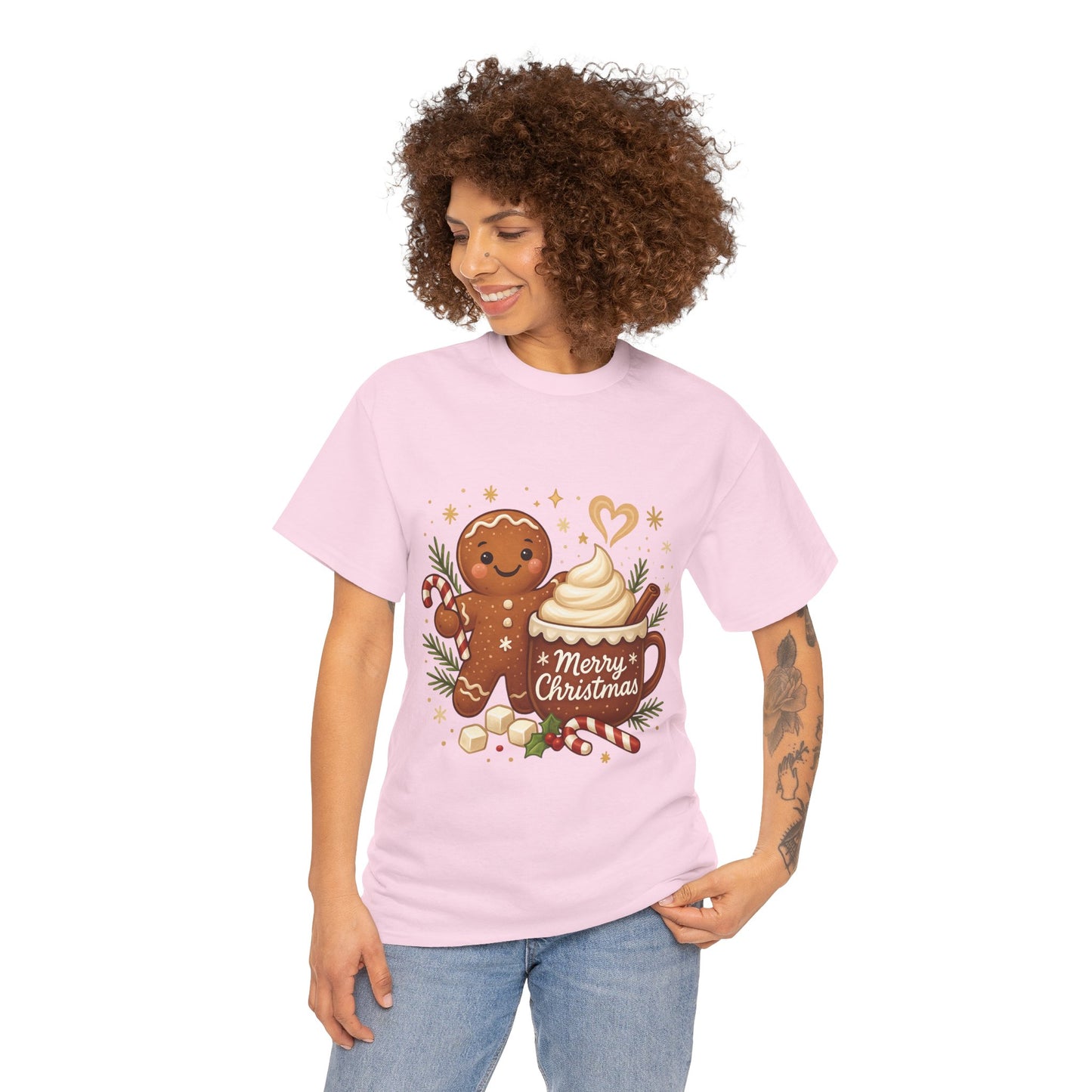 Gingerbread - Hot Cocoa Women's Christmas T-Shirt, Cozy Holiday Tee