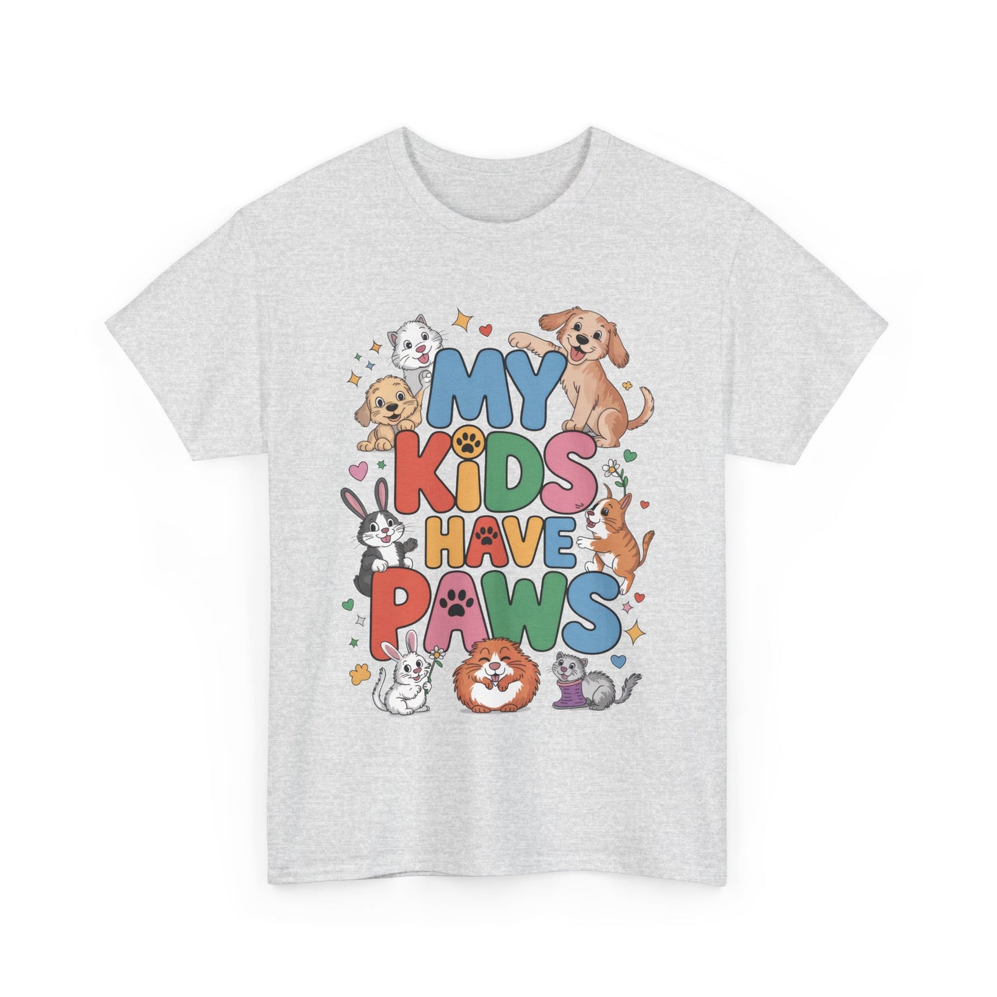 My Kids Have Paws Shirt, Cute Pet Mom Tee, Dog Cat Bunny Lover Gift, Funny Animal Parent T-Shirt, Gift for Pet Parents, Cute Pet T-Shirt