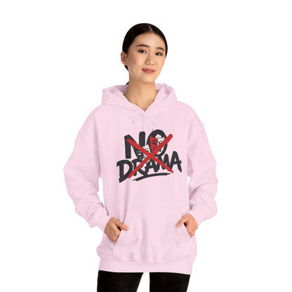 No Drama Womens Hooded Sweatshirt, Cozy Hoodie, Casual Gift, Relaxed Style, Everyday Wear, Funny Sweatshirt