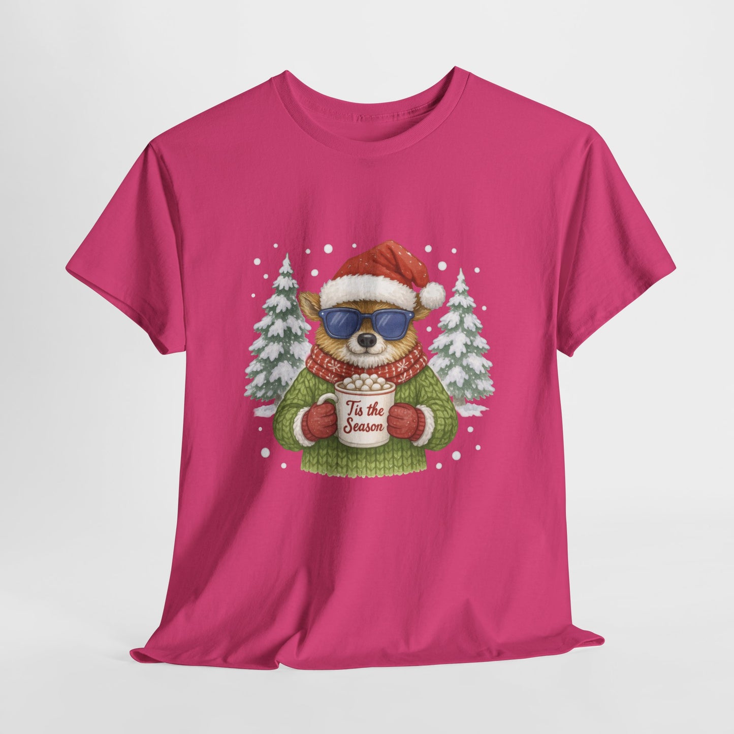 Women's Tis the Season Christmas T-Shirt, Cool Reindeer Holiday Tee