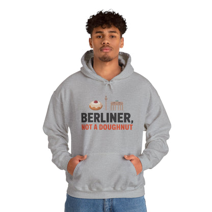 Mens Heavy Blend™ Hooded Sweatshirt, Berliner Not a Doughnut Funny Berlin Hoodie for Men