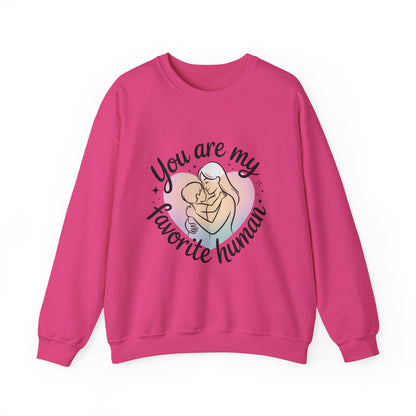 You Are My Favorite Human Mom Sweatshirt, Cute Pastel Heavy Blend Crewneck for Mothers Day, Cozy Gift for Moms, Mothers Day Gift