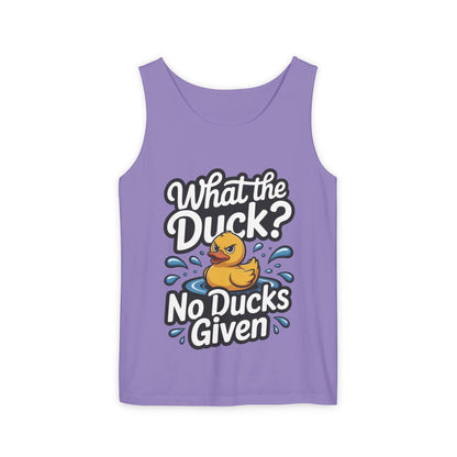 What The Duck Funny Womens Tank Top, No Ducks Given Tee, Sarcastic Duck Tee, Rubber Duck Graphic Tank, Humor Gift For Her,Beach Party Outfit