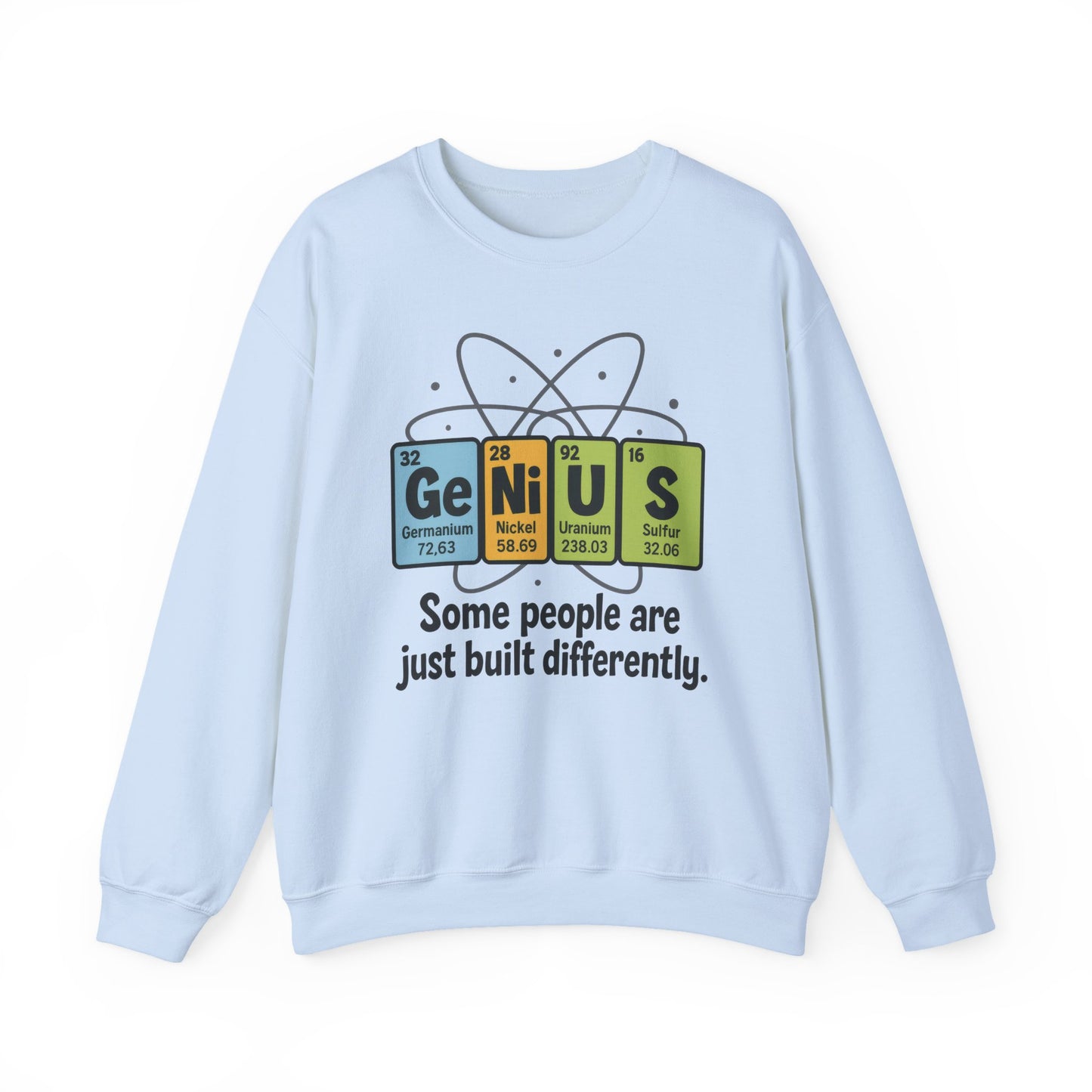 Funny Womens Science Sweatshirt, Genius Periodic Table Pullover, Nerdy Chemistry Gift for Her,  Funny Gift for Nerds, Science Geek Apparel