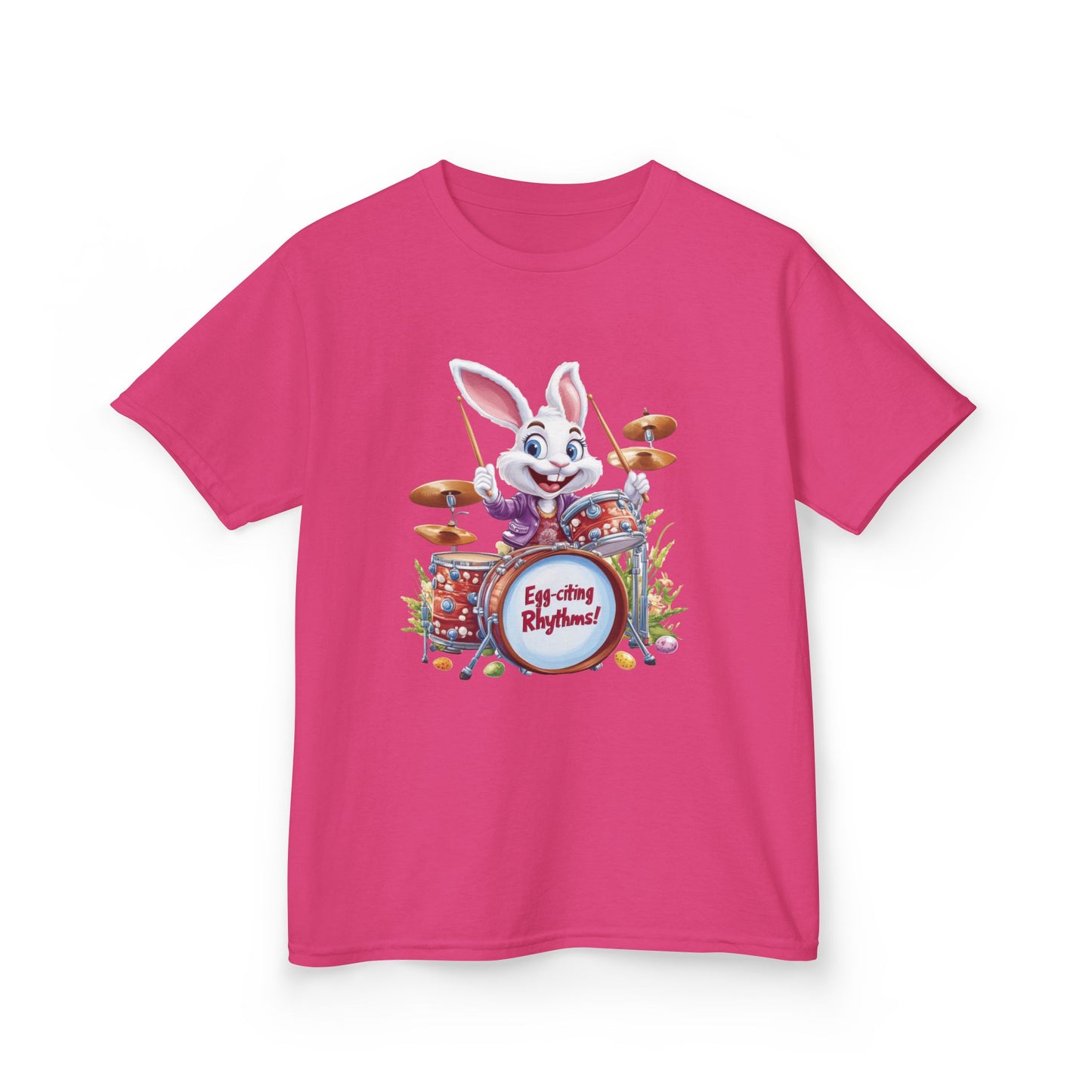 Easter Bunny Drummers Tee | Kids Cotton T-Shirt, Fun Easter Gift, Spring Celebration Shirt, Playful Kids Apparel, Drum Shirt