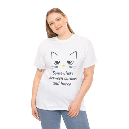 Funny Cat Quote Womens Tee, Comfortable Casual Shirt, Gift for Cat Lovers, Everyday Wear, Unique Humor Tee, Relaxed Fit Cotton