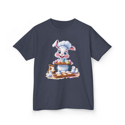 Easter Bunny Chef Kids T-Shirt, Cute Spring Baking Tee with Eggs, Toddler Easter Outfit, Bunny Holding Egg Tray Tee, Cute Animal Design