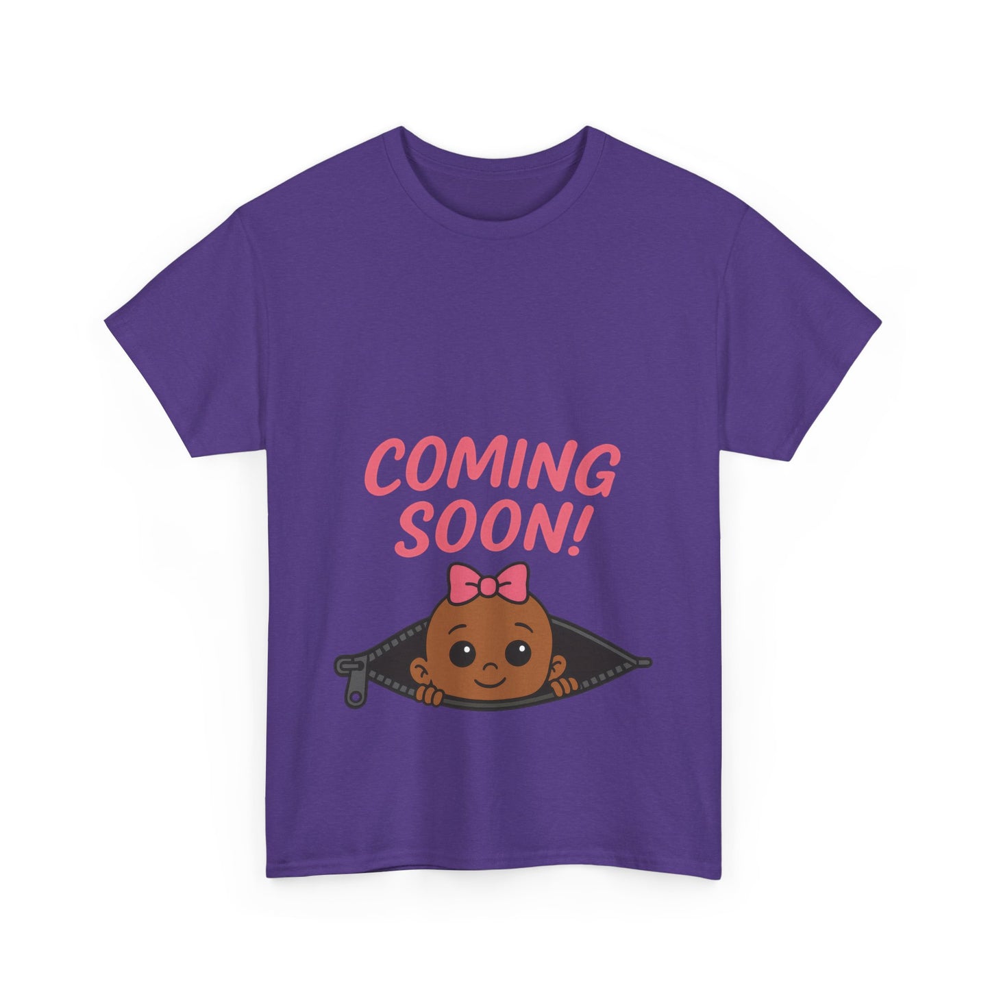 Coming Soon Maternity Tee, Cute Baby Girl Pregnancy Announcement Tee, Funny Expecting Mom Gift, Gender Reveal Tee, Baby Shower Top