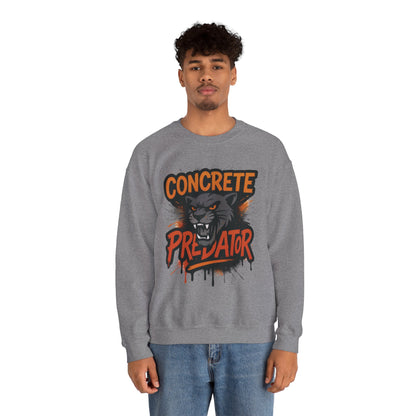 Men's Heavy Blend™ Crewneck Sweatshirt, Concrete Predator Mens Panther Crewneck Sweatshirt