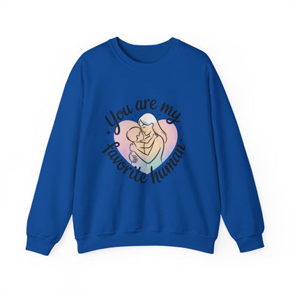 You Are My Favorite Human Mom Sweatshirt, Cute Pastel Heavy Blend Crewneck for Mothers Day, Cozy Gift for Moms, Mothers Day Gift