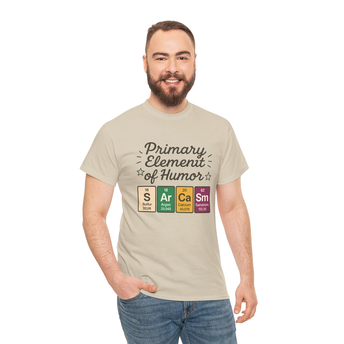 Funny Mens Science T-Shirt, Sarcasm Element of Humor Tee, Periodic Table Nerd Shirt for Him, Humor T-Shirt, Periodic Table Chemistry Humor
