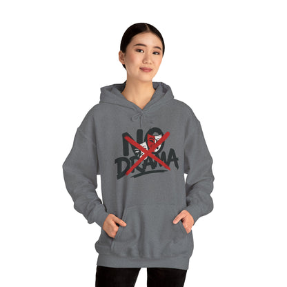 No Drama Womens Hooded Sweatshirt, Cozy Hoodie, Casual Gift, Relaxed Style, Everyday Wear, Funny Sweatshirt