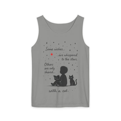 Whimsical Cat Lover's Tank Top, Inspirational Quote Top, Womens Garment-Dyed Summer Shirt, Gifts for Cat Moms, Casual Wear, Pet [...]