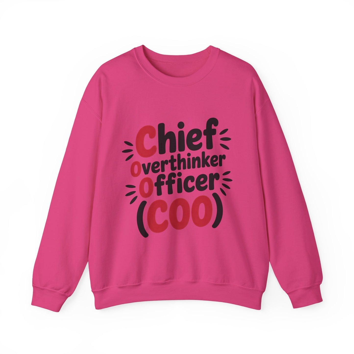 Chief Overthinker Officer Women's Sweatshirt, COO Funny Office Humor Graphic Pullover, Women's Heavy Blend™ Crewneck Sweatshirt