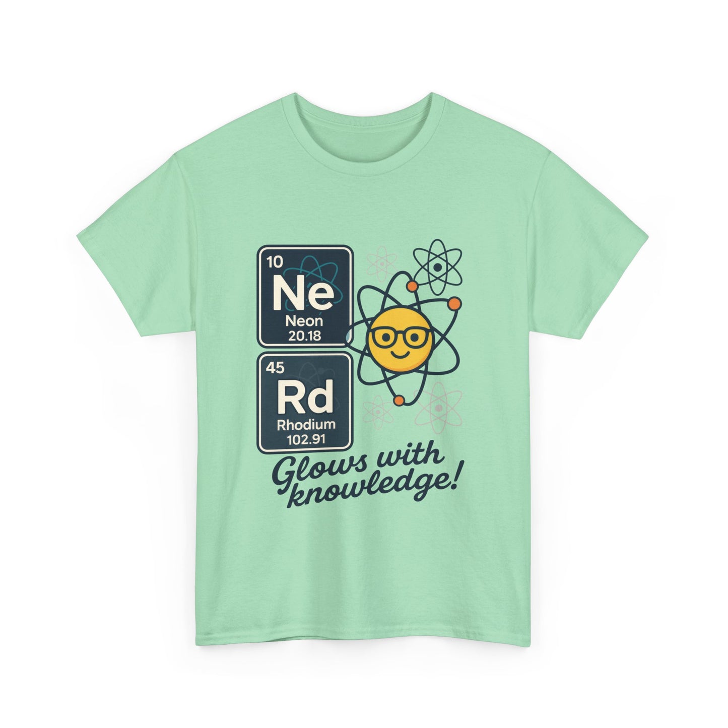 Funny Womens Nerd T-Shirt, NeRd Periodic Table Shirt, Glowing Knowledge Tee, Science Lover Gift, Chemistry Shirt, STEM Apparel, Science Tee