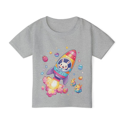 Easter Astronaut Bunny Toddler T-Shirt - Cute Rocket Bunny Space Tee for Kids, Fun Outer Space Easter Gift, Cotton Spring Shirt, Bunny Tee
