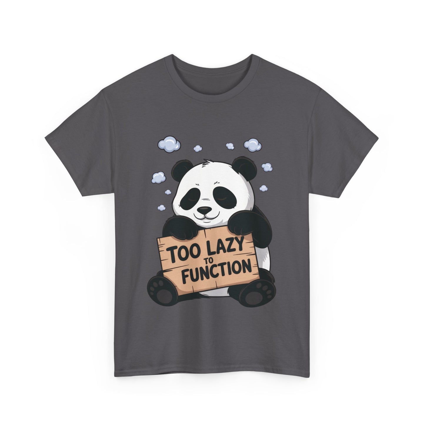 Too Lazy to Function Panda Tee, Unisex Cotton T-Shirt, Funny Shirt, Casual Wear, Gift for Sloth Lovers, Relaxed Vibe