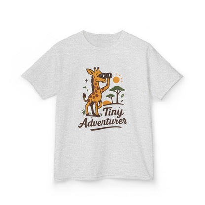 Tiny Adventurer Kids Tee, Giraffe T-Shirt, Children's Nature Shirt, Fun Kids Apparel, Birthday Gift for Boys and Girls