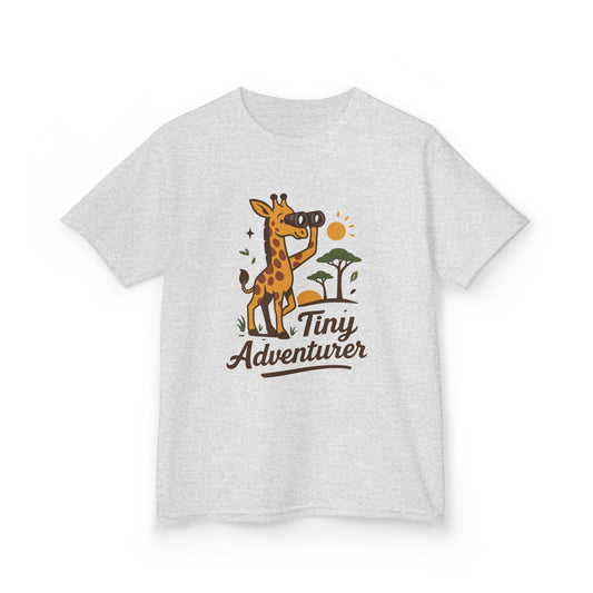 Tiny Adventurer Kids Tee, Giraffe T-Shirt, Children's Nature Shirt, Fun Kids Apparel, Birthday Gift for Boys and Girls