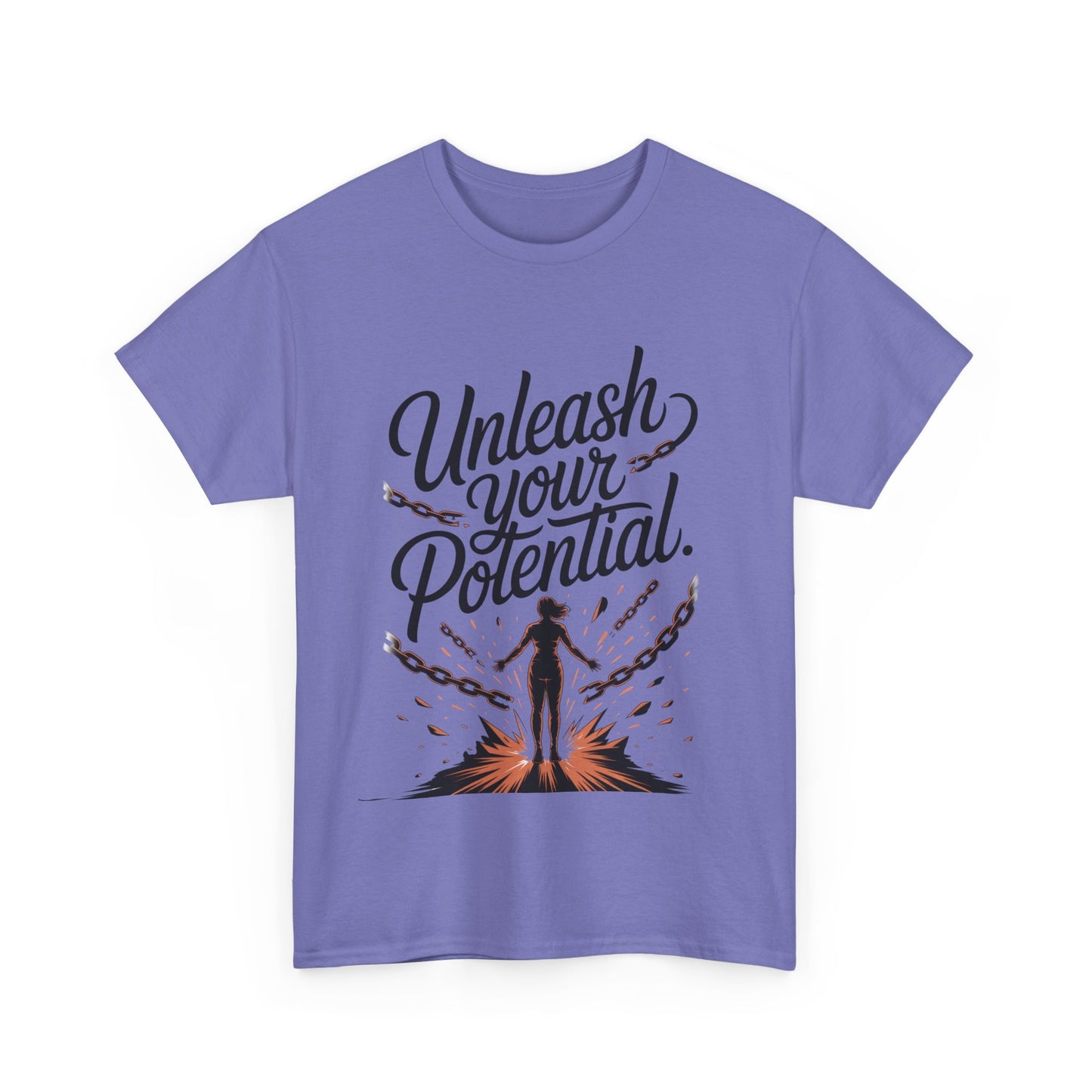 Unleash Your Potential Women's Tee, Motivational T-Shirt, Inspirational Cotton Tee, Gift for Gym Lovers, Positive Energy Top