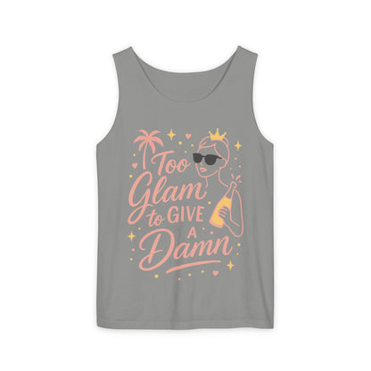 Too Glam to Give a Damn Bridal Party Tank Top, Bachelorette Party Tee, Bridesmaid Wedding Tee, Hen Party Top, Bridal Shower,Bridesmaids Gift