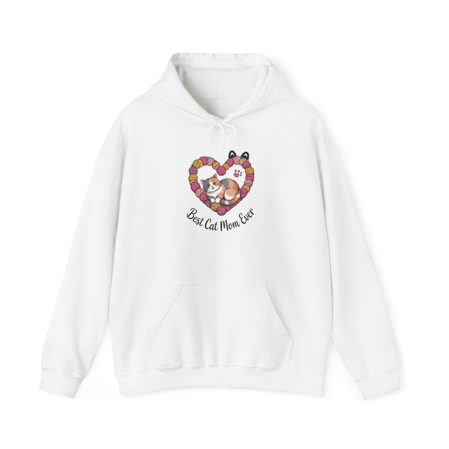 Best Cat Mom Ever Hoodie, Cozy Sweatshirt for Cat Lovers, Gift for Cat Moms, Feline Themed Apparel, Pet Lover Hoodie, Mother's Day Gift