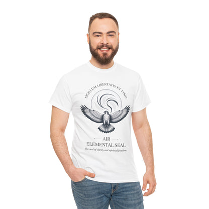 Air Elemental Seal Unisex Cotton Tee, Clarity & Spiritual Freedom Symbol Tee, Unisex Elemental Shirt, Vision Totem Gift, Spiritual Gift