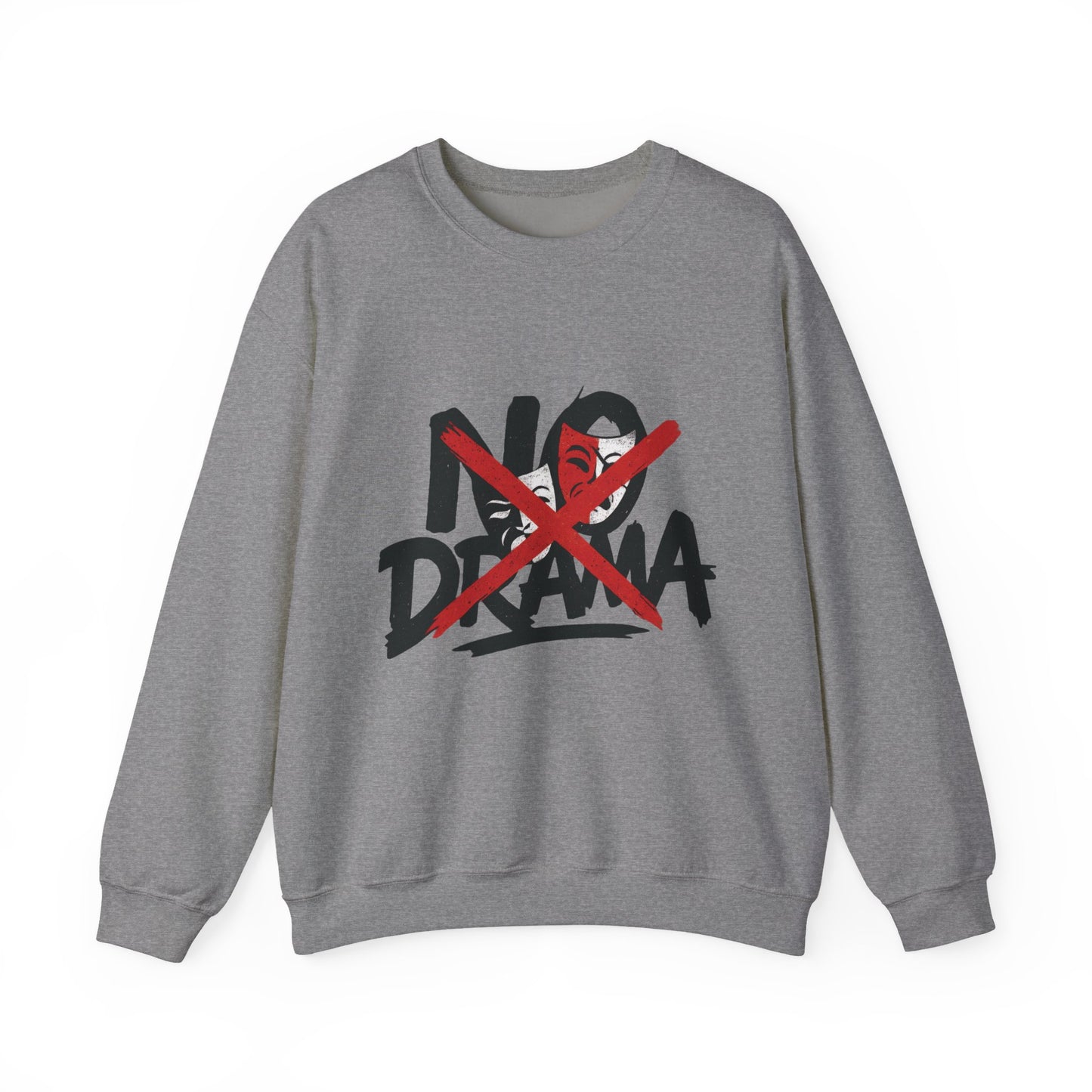 No Drama Crewneck Womens Sweatshirt, Cozy Sweatshirt, Relaxed Fit Pullover, Casual Gift for Friends, Everyday Comfort Apparel