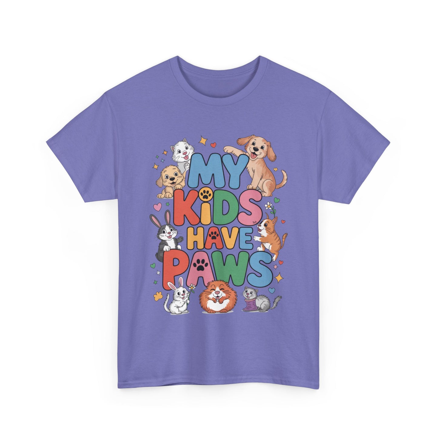 My Kids Have Paws Shirt, Cute Pet Mom Tee, Dog Cat Bunny Lover Gift, Funny Animal Parent T-Shirt, Gift for Pet Parents, Cute Pet T-Shirt