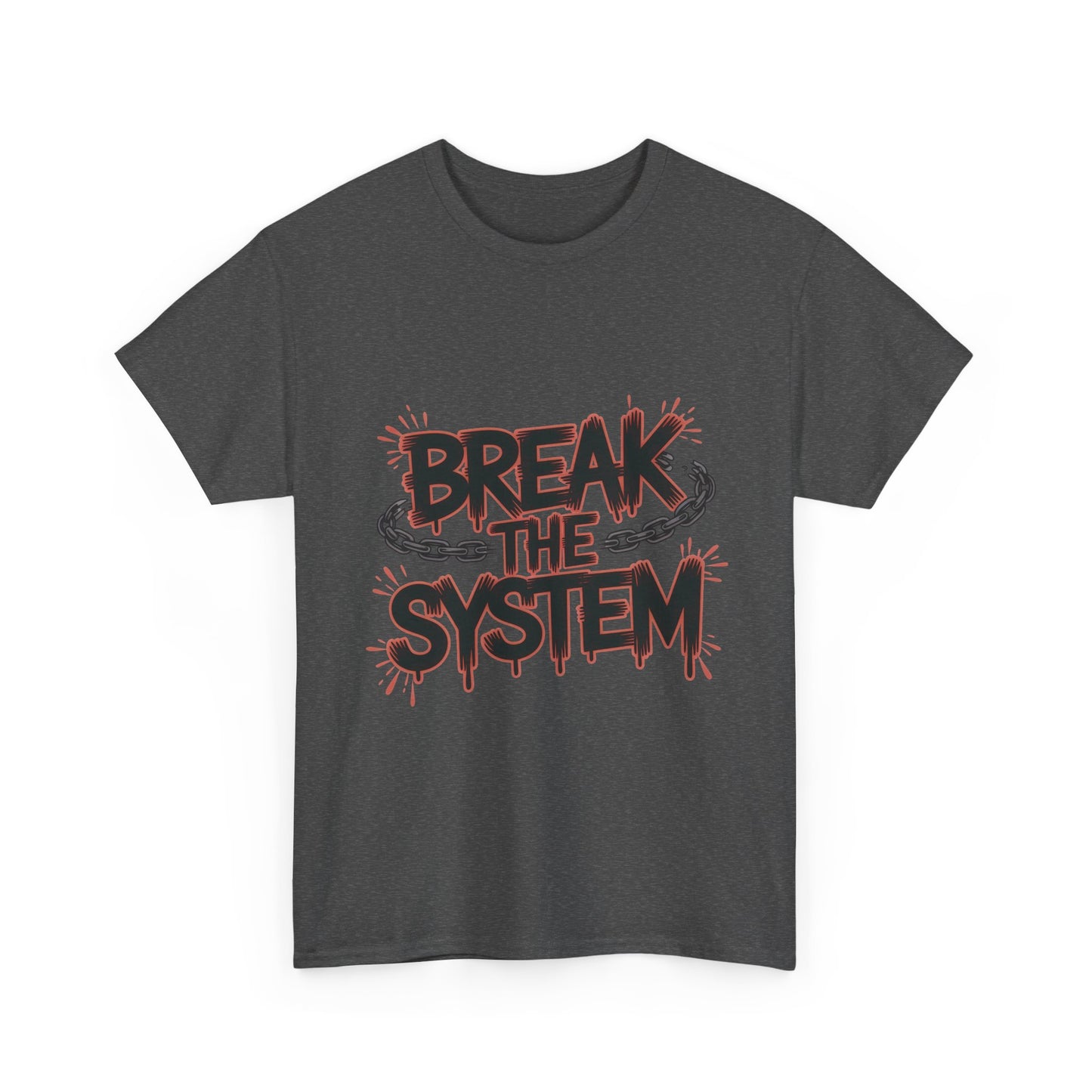 Men's Graphic Tee, Break the System Shirt, Streetwear Punk T-Shirt, Activist Gift for Him