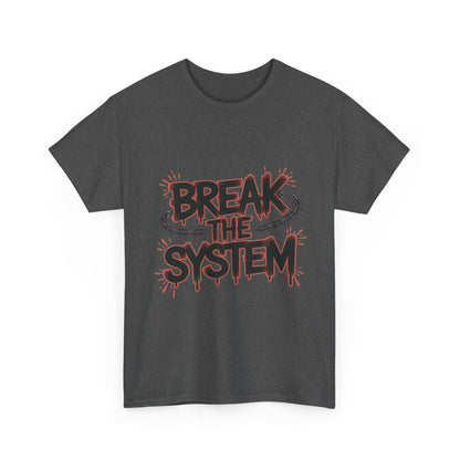 Men's Graphic Tee, Break the System Shirt, Streetwear Punk T-Shirt, Activist Gift for Him