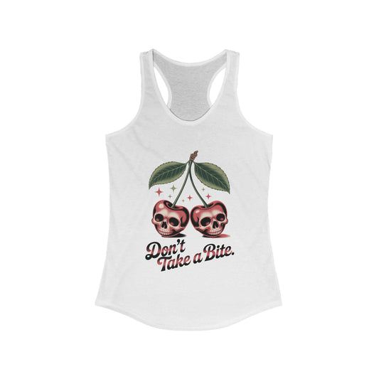Skull Cherry Womens Tank Top, Edgy Tee, Halloween Apparel, Cute Gothic Fruit Graphic Tank for Women, Funny Dark Style Tee, Summer Wear