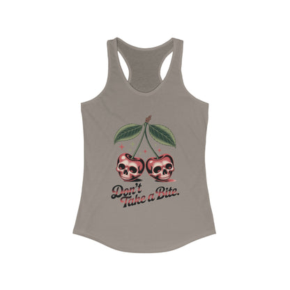 Skull Cherry Womens Tank Top, Edgy Tee, Halloween Apparel, Cute Gothic Fruit Graphic Tank for Women, Funny Dark Style Tee, Summer Wear