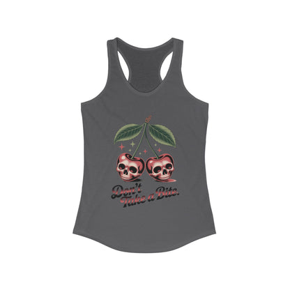 Skull Cherry Womens Tank Top, Edgy Tee, Halloween Apparel, Cute Gothic Fruit Graphic Tank for Women, Funny Dark Style Tee, Summer Wear