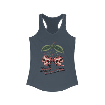 Skull Cherry Womens Tank Top, Edgy Tee, Halloween Apparel, Cute Gothic Fruit Graphic Tank for Women, Funny Dark Style Tee, Summer Wear