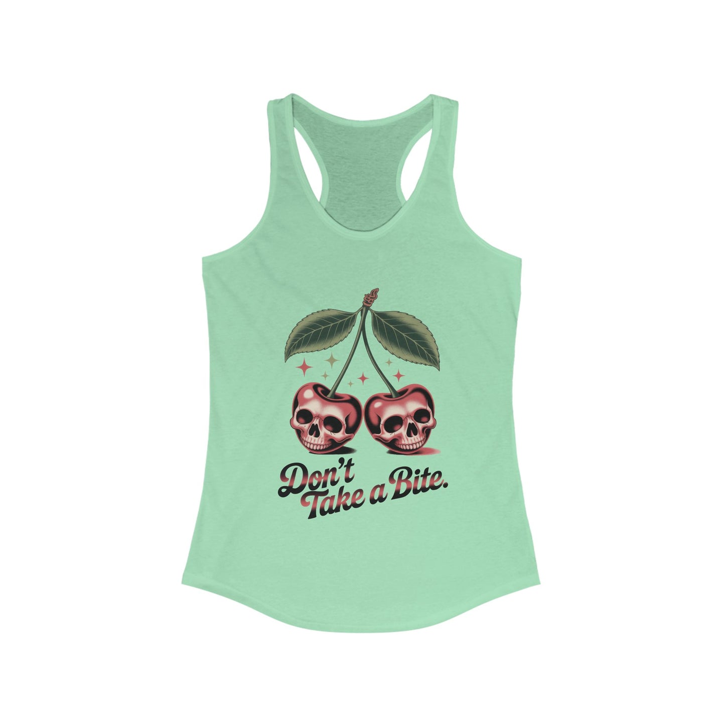 Skull Cherry Womens Tank Top, Edgy Tee, Halloween Apparel, Cute Gothic Fruit Graphic Tank for Women, Funny Dark Style Tee, Summer Wear