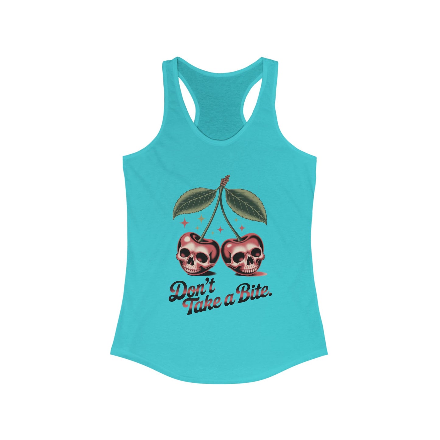 Skull Cherry Womens Tank Top, Edgy Tee, Halloween Apparel, Cute Gothic Fruit Graphic Tank for Women, Funny Dark Style Tee, Summer Wear