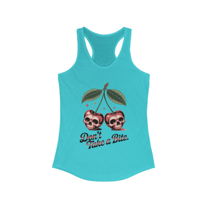 Skull Cherry Womens Tank Top, Edgy Tee, Halloween Apparel, Cute Gothic Fruit Graphic Tank for Women, Funny Dark Style Tee, Summer Wear