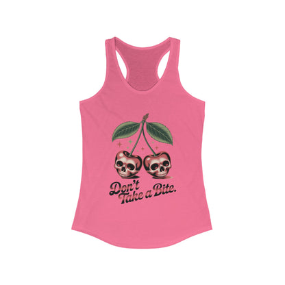 Skull Cherry Womens Tank Top, Edgy Tee, Halloween Apparel, Cute Gothic Fruit Graphic Tank for Women, Funny Dark Style Tee, Summer Wear