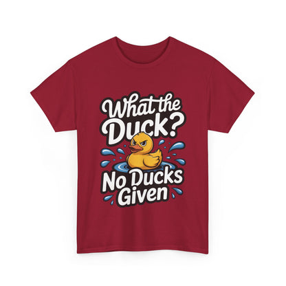 Funny Duck Shirt - No Ducks Given Tee - What The Duck Mens T-Shirt - Sarcastic Rubber Duck Graphic - Humor Gift For Him