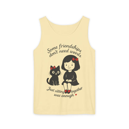 Friendship Tank Top, Cute Cat Lovers Gift, Womens Summer Apparel, Perfect for Casual Outings, Friendship Day, Cat Mom Tees