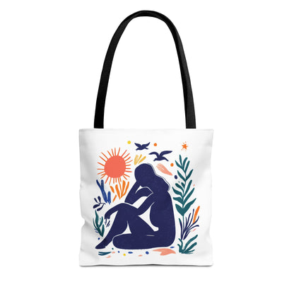 Boho Art Tote Bag, Versatile Eco-Friendly Carryall, Gift for Her, Summer Outing, Beach Bag, Reusable Shopping Tote