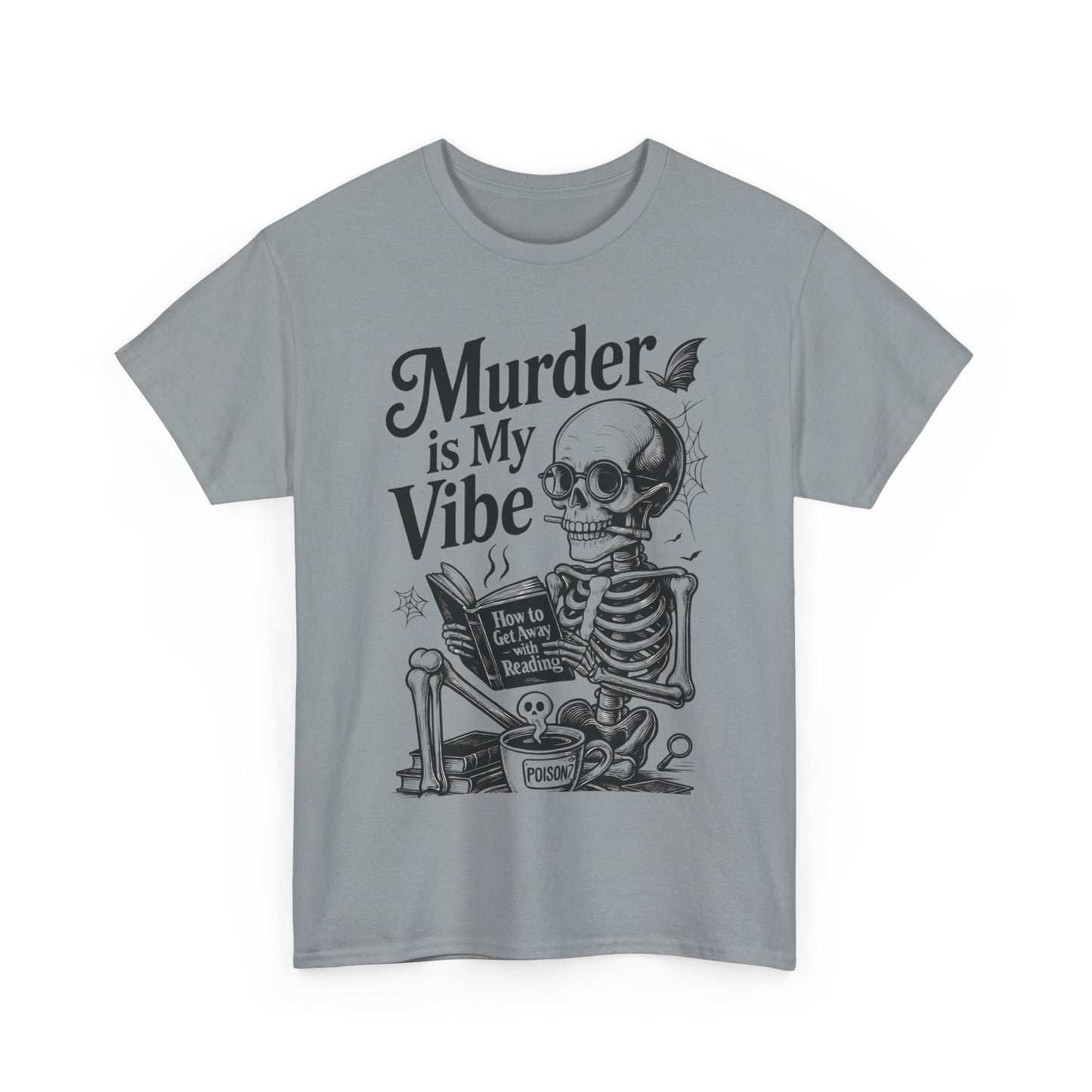 Mens Heavy Cotton Tee - "Murder is My Vibe" Graphic Shirt for Ghoulish Vibes, Halloween Fun, Spooky Season, Casual Wear, Gift for [...]