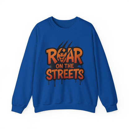 Men's Heavy Blend™ Crewneck Sweatshirt, Roar on the Streets Mens Lion Crewneck Sweatshirt