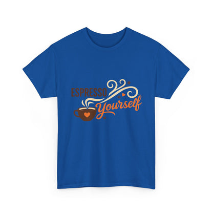 Espresso Yourself Coffee Lover Womens T-Shirt, Funny Barista Graphic Tee Gift
