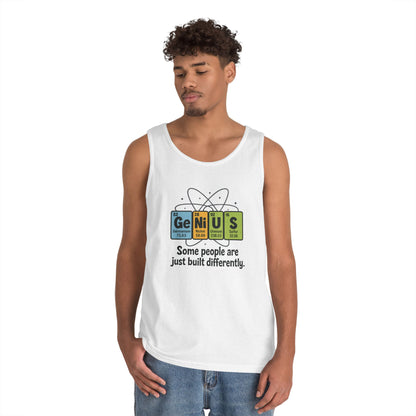 Funny Mens Genius Tank Top, Nerdy Humor Shirt, Periodic Table Shirt, Science Humor Tank, A Funny Gift for Science Lovers, Teachers
