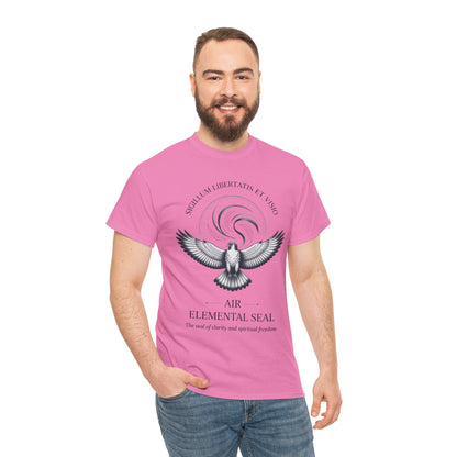 Air Elemental Seal Unisex Cotton Tee, Clarity & Spiritual Freedom Symbol Tee, Unisex Elemental Shirt, Vision Totem Gift, Spiritual Gift