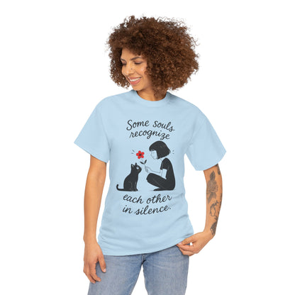 Cat Lover's Heavy Cotton Tee, Cute Cat Shirt, Pet Owner Gift, Animal Lover Apparel, Birthday Gift for Her, Women's Cotton T-Shirt, Cat Lover