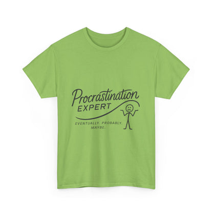 Procrastination Expert Women's Heavy Cotton Tee, Funny T-Shirt, Gift for Students, Casual Wear, Comfy Everyday Tee, Humor Shirt